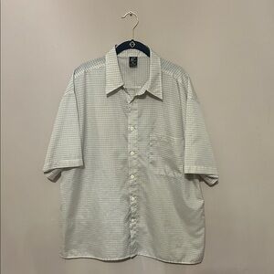 Men's White Checkered Casual Shirt